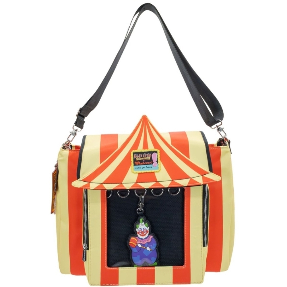Killer Klowns From Outer Space Pin Trading Tent Crossbody Bag With Jumbo Charm